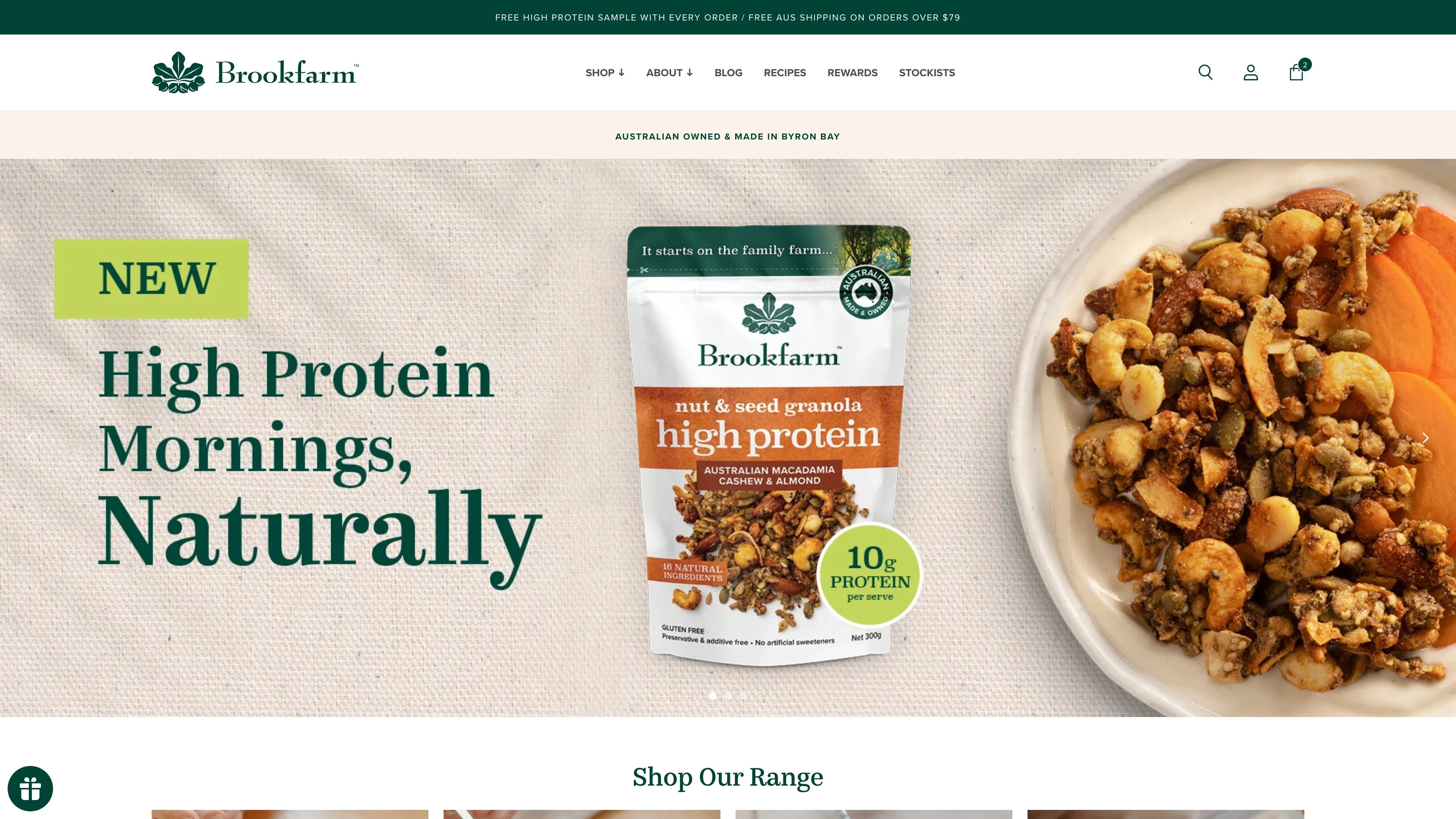 Brookfarm homepage hero
