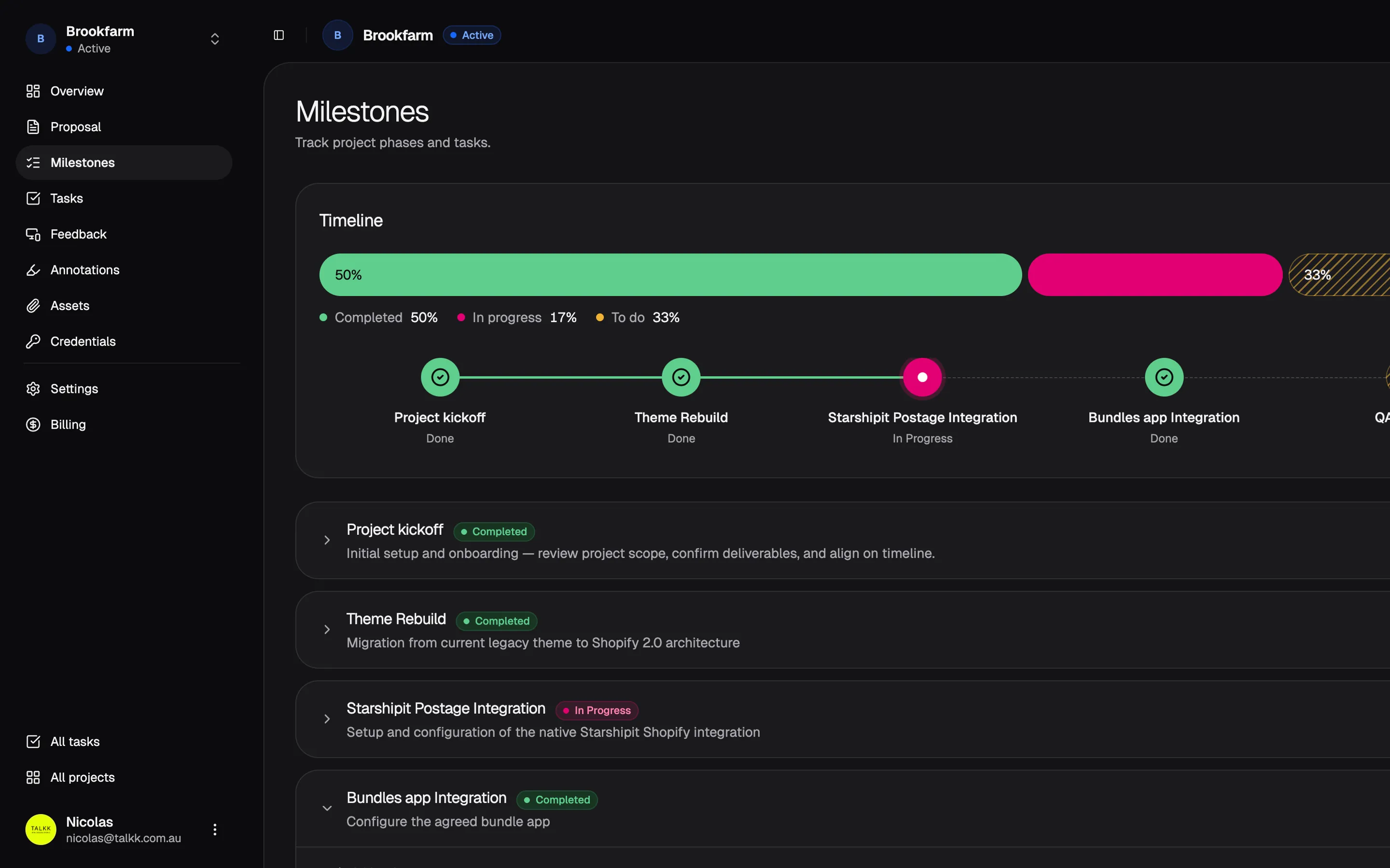Pulse milestones
