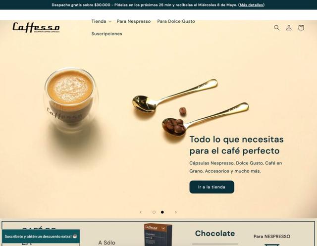 Caffesso, from Wordpress to Shopify