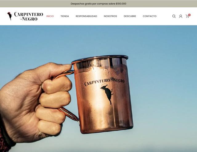 Carpintero Negro, website on Woocommerce